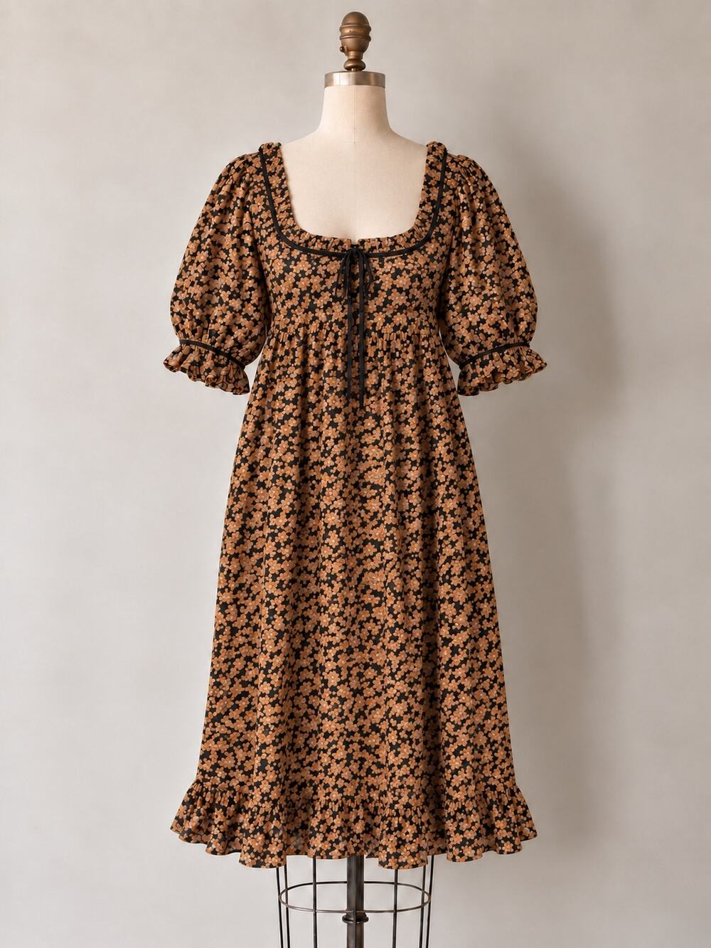 DÔEN Marcela Floral Babydoll Dress large